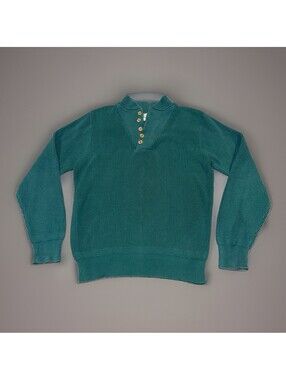 Northern Isles Fisherman Sweater Sz L Cotton Chunky Cable Knit - Vintage USA